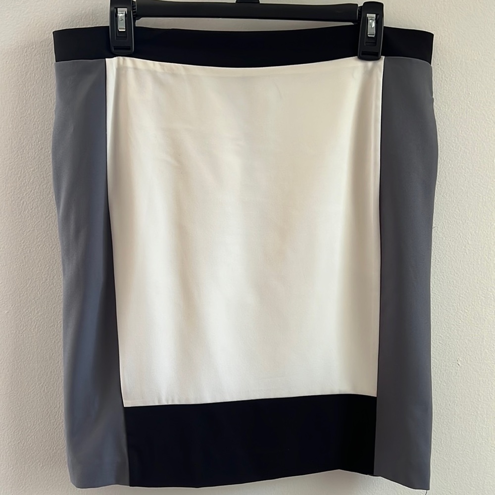 Color block skirt with full zipper down the back. Size 10